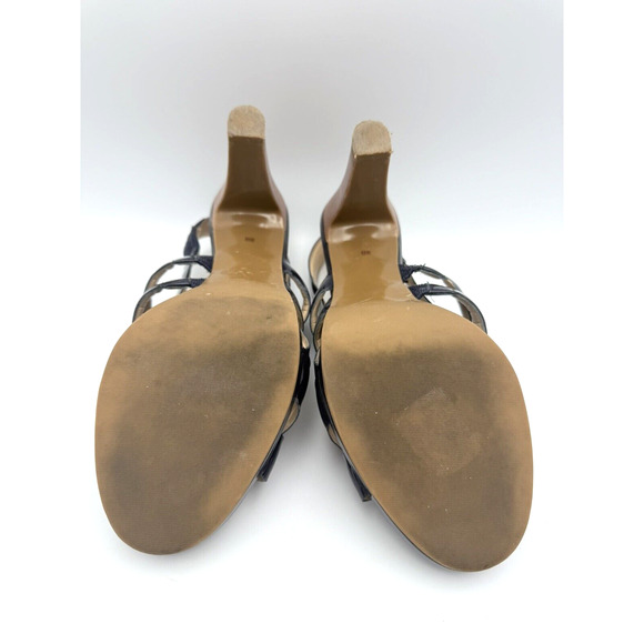 Talbots Heels In Nantucket Patten Leather Strappy Navy Size 8 Pre-owned - Picture 9 of 9